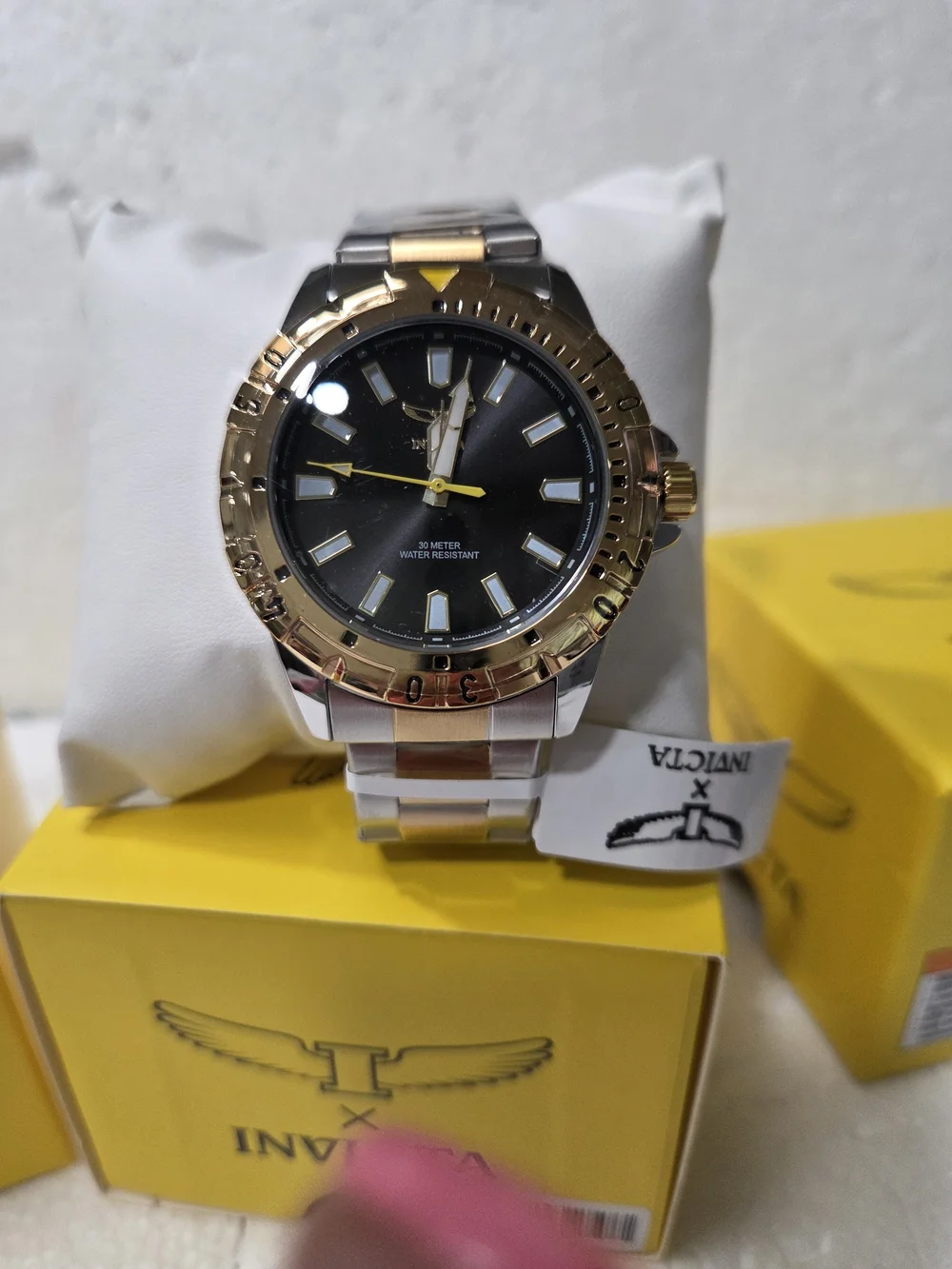 Invicta Two-Tone Men's Dive Watch - Black & Gold Dial 69037